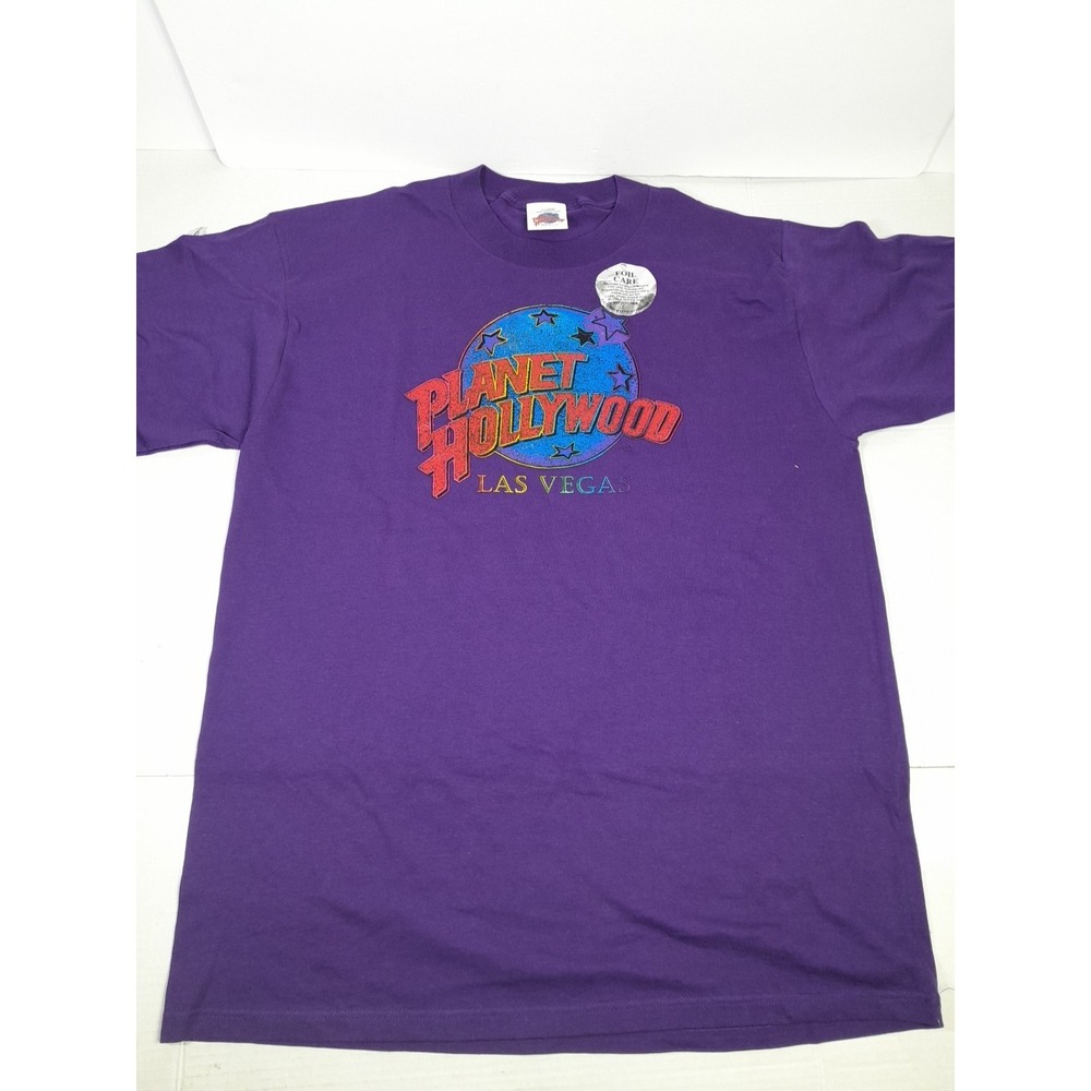 Vtg 90s Las Vegas Planet Hollywood purple XL t shirt USA Made Single Stitch